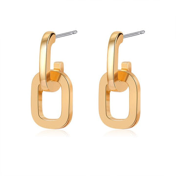 Women's Earrings Gold Unusual hoop Earrings for women Korean Vintage Geometry Metal Earrings 2021 Trendy Fashion Female Jewelry daiiibabyyy